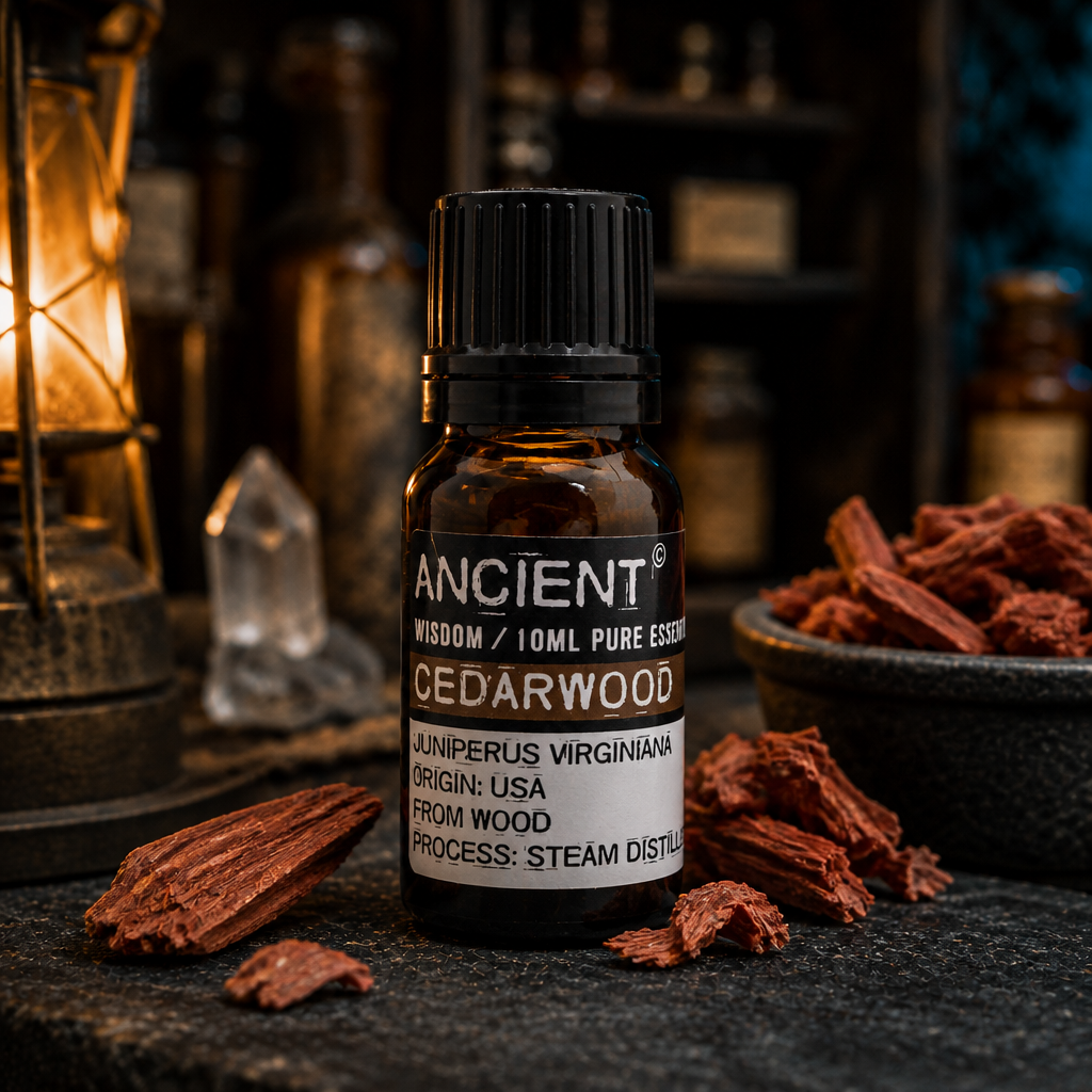 10 ml Cedarwood Virginian Essential Oil — apothecary detail