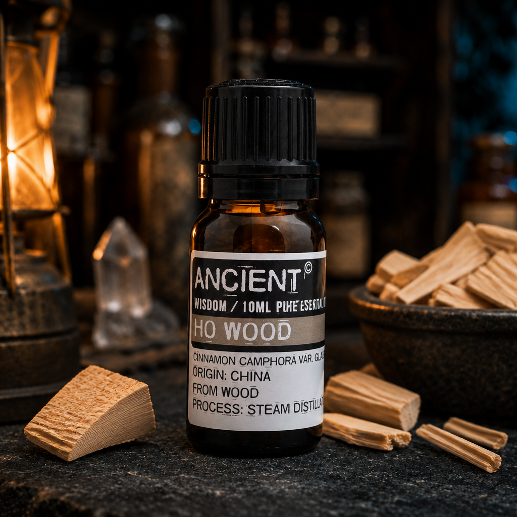 10 ml Ho Wood Essential Oil — apothecary detail