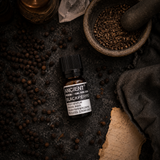 10 ml Blackpepper Essential Oil — overhead lifestyle flat lay