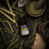 10 ml Lemongrass Essential Oil — overhead lifestyle flat lay