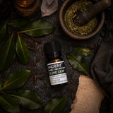 10 ml Clove Leaf Essential Oil — overhead lifestyle flat lay