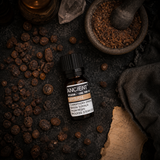 10 ml Myrrh Essential Oil — overhead lifestyle flat lay