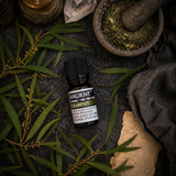 10 ml Cajaput Essential Oil — overhead lifestyle flat lay