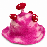 Felted Mushroom Hat - Shocking Pink