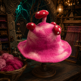 Felted Mushroom Hat - Shocking Pink