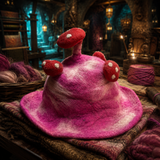 Felted Mushroom Hat - Shocking Pink
