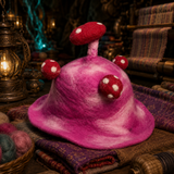 Felted Mushroom Hat - Shocking Pink