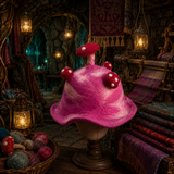 Felted Mushroom Hat - Shocking Pink