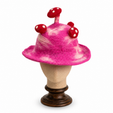 Felted Mushroom Hat - Shocking Pink