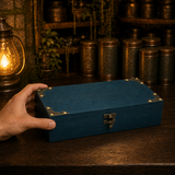 Tea Trunk · Teal · hand scale