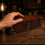 Long Tea Chest · Tan · hand scale