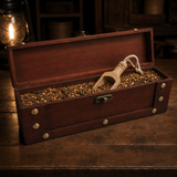Long Tea Chest · Tan · open with tea