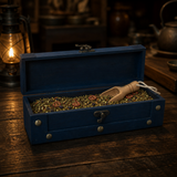 Long Tea Chest · Teal · open with tea