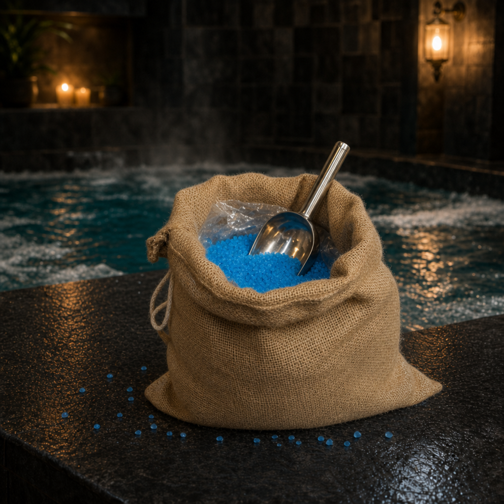 Total Unwind Bath Potion hessian sack hero in Lather Lagoon