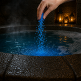 Total Unwind Bath Potion salts sprinkled into Lather Lagoon