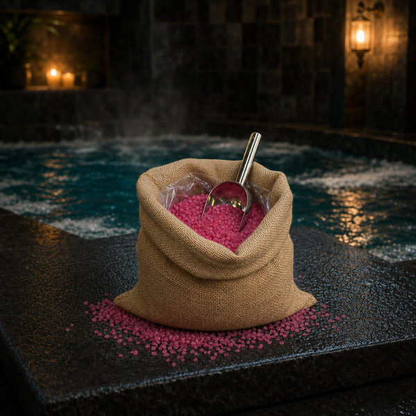 Passion Bath Potion hessian sack hero in Lather Lagoon