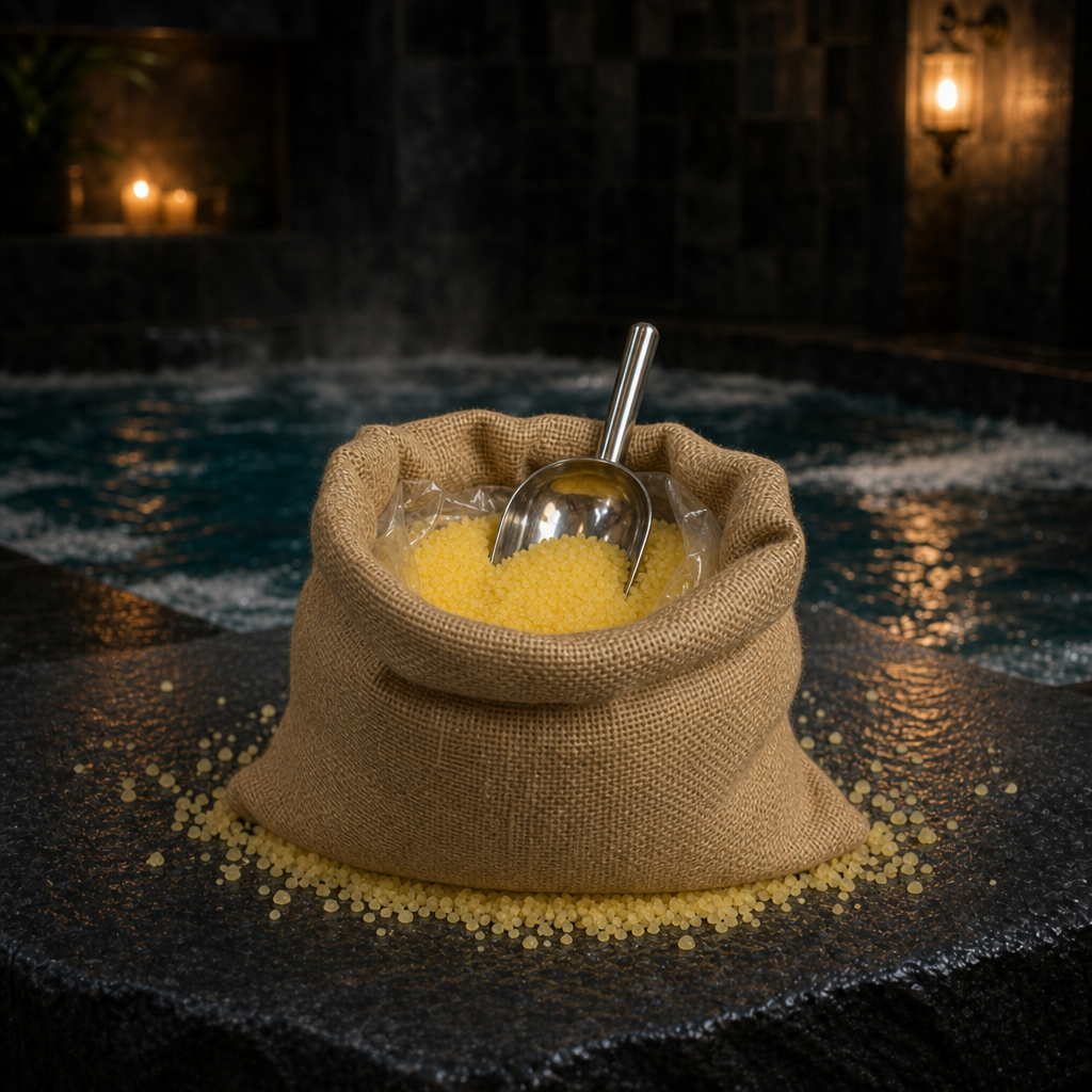 Wake Up Bath Potion hessian sack hero in Lather Lagoon