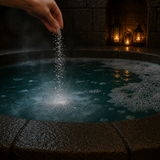 Colds & Flu Bath Potion salts sprinkled into Lather Lagoon