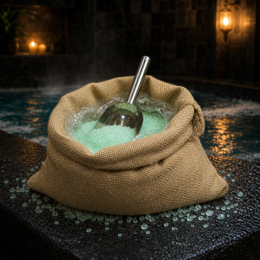 Stress Buster Bath Potion hessian sack hero in Lather Lagoon