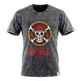 Nomad Sari Stonewashed Cotton T-Shirt - Rebel - Charcoal - Medium