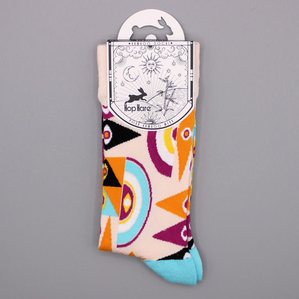 Hop Hare Bamboo Socks M/L - Psychedelic Evil Eye