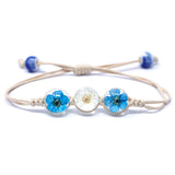 Pressed Flower Tri-Flower Bracelet