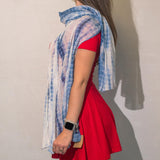 Nomad Sari Party Shine Scarf – Dusky Blue (180×50cm)
