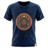 Nomad Sari Stonewashed Cotton T-Shirt - Stay Wild Moon Child - Blue - XL