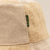 Patched Hemp & Cotton Boho Festival Hat - Natural
