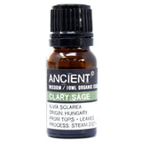 Clary Sage Organic Essential Oil bottle on a clean white background