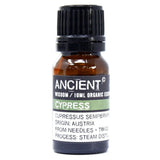Cypress Organic Essential Oil bottle on a clean white background