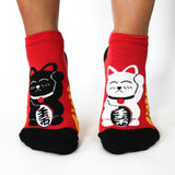 M/L Hop Hare Bamboo Socks Low (7.5-11.5) - Lucky Cat