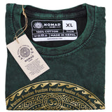 Nomad Sari Stonewashed Cotton T-Shirt – Chakra – Green – XL