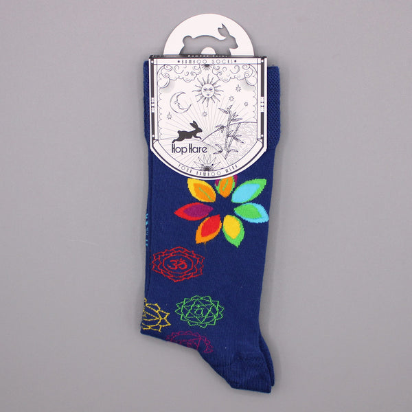 Hop Hare Bamboo Socks M/L - Rainbow Chakra