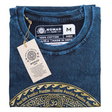 Nomad Sari Stonewashed Cotton T-Shirt – Chakra – Blue – Medium