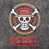 Nomad Sari Stonewashed Cotton T-Shirt - Rebel - Charcoal - Small