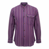 Nomad Sari Grandad Shirt - Black Purple - Large