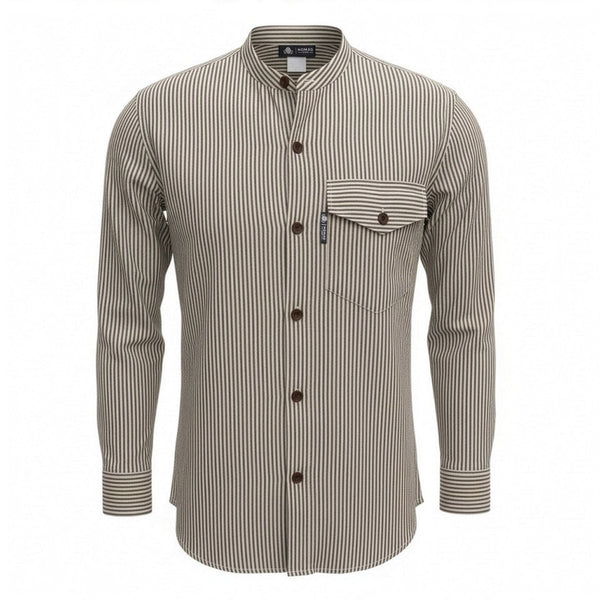 Nomad Sari Grandad Shirt - Grey Stone - XL