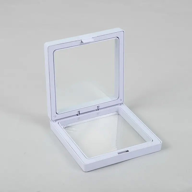 White 3D Floating Frame Display, 9 × 9cm