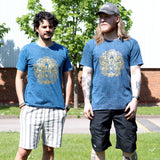 Nomad Sari Stonewashed Cotton T-Shirt – Hamsa – Blue – XL