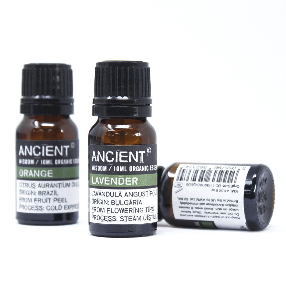 Cedarwood Organic Essential Oil shown in 10ml and 50ml size options