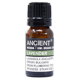 Lavender Organic Essential Oil bottle on a clean white background