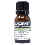 Eucalyptus Organic Essential Oil bottle on a clean white background
