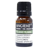 Ylang Ylang Organic Essential Oil bottle on a clean white background