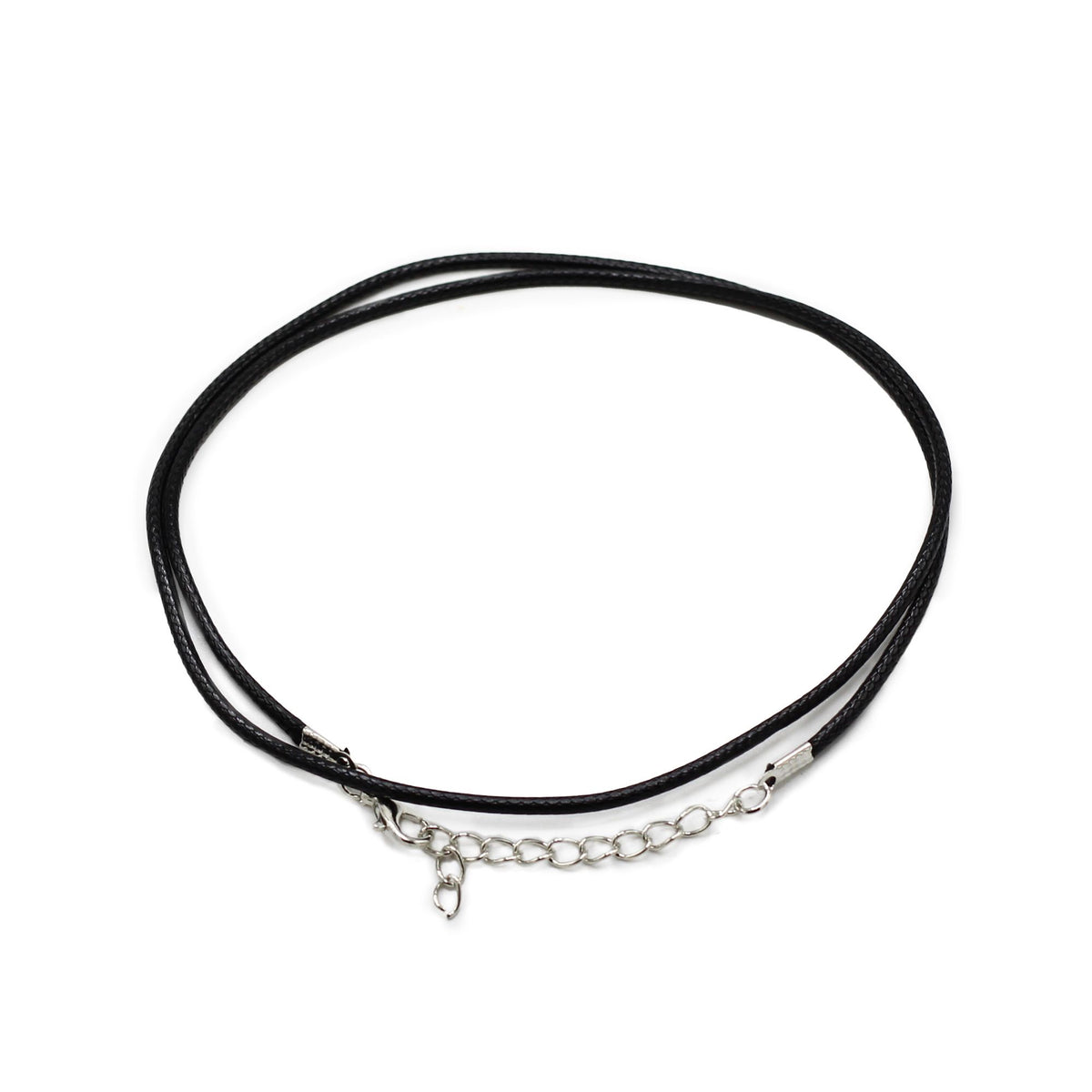 Black Waxed Pendant Cord, 2mm × 55cm