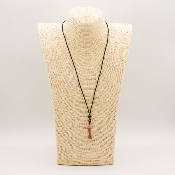 Goldstone Bone Cord Necklace