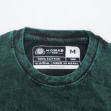 Nomad Sari Stonewashed Cotton T-Shirt - Tree of Life - Green - Medium