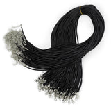 Black Waxed Pendant Cord, 2mm × 55cm
