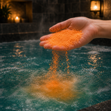 Tangerine & Grapefruit Bath Dust · in-use