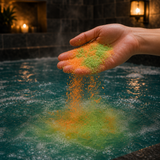 Hawaiian Mango Bath Dust · in-use